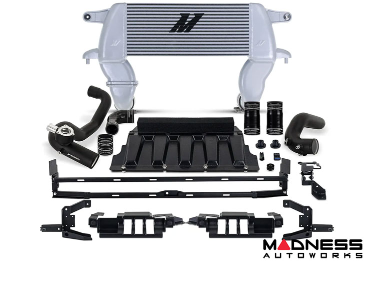 Ford Bronco Performance Intercooler Kit - 2.3L EcoBoost - Mishimoto - High-Mount - Black Pipes Silver Core
